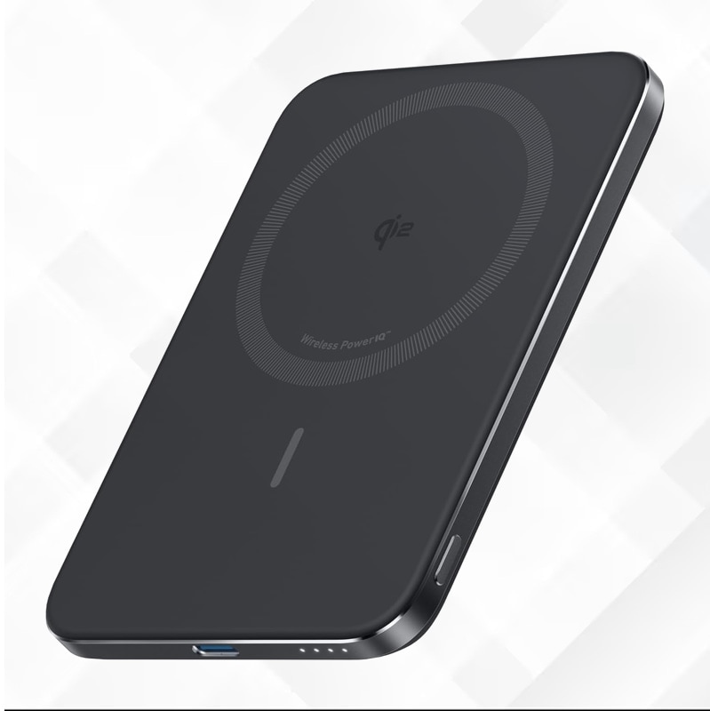Anker Nano Power Bank (5000mAh, MagGo, Slim) Qi2認証 ワイヤレス充電 最大出力15W MagSafe対応 マグネット式ワイヤレス充電対応 コンパクト 薄