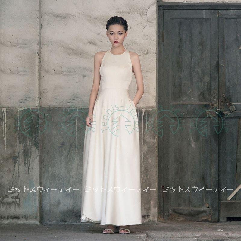 ウエディングドレス ワイドパンツ オールインワン ホルターネック 結婚式 二次会 花嫁 白 大きいサ