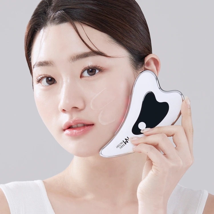 多機能 電動美顔器 高周波 振動 USB充電式 リフトアップ フェイスマッサージャー ハート型