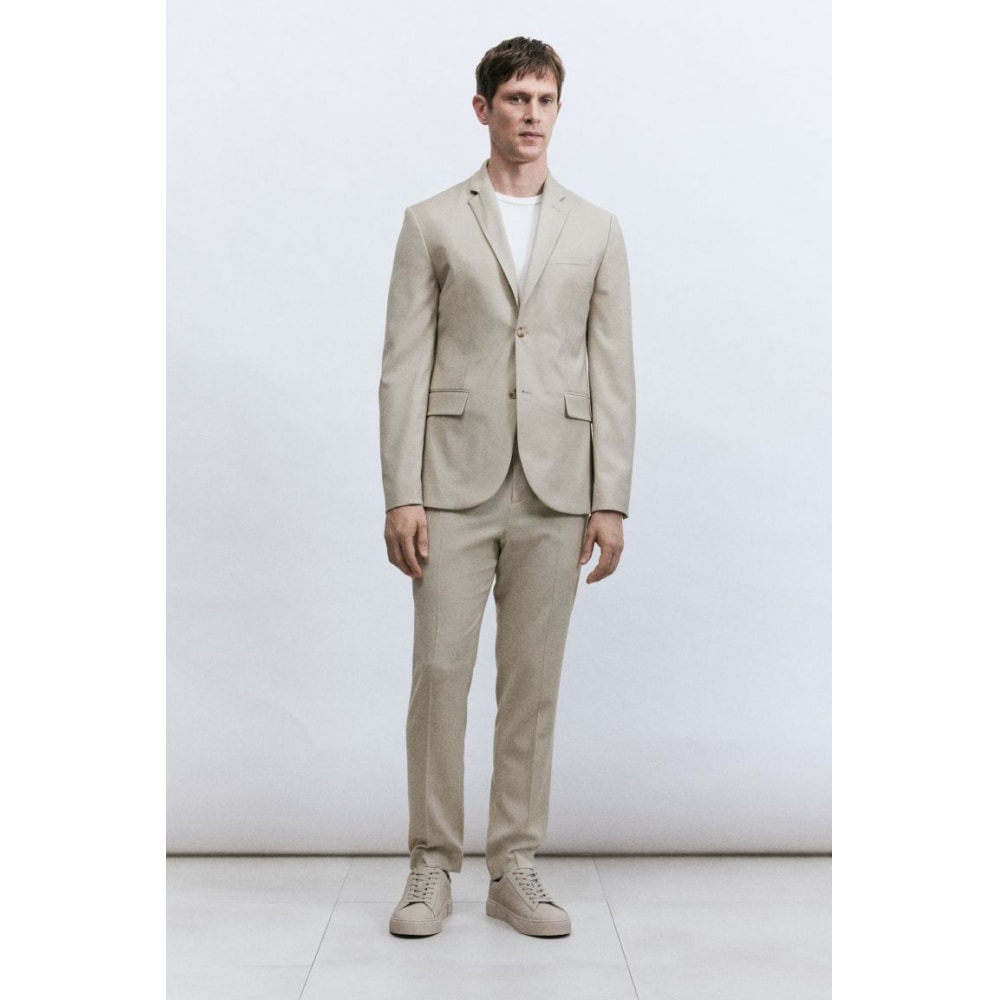 H&M スーツパンツスリムフィットベージュ