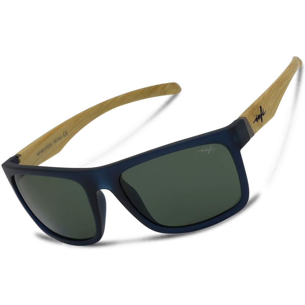 INFI 偏光 サングラス 超軽量 スポーツ ストラップ付き ミラーレンズ UVカット 海釣り/釣り/ドライブ/野球/テニス/ゴルフ/ランニング 紫外線対策 メンズ レディース スモーク