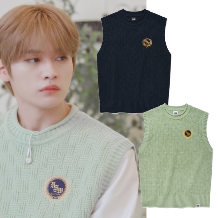 [Stray Kidsリノ着用 ] VSW Emblem Knit Vest Stray Kids 着用 /スキッズ
