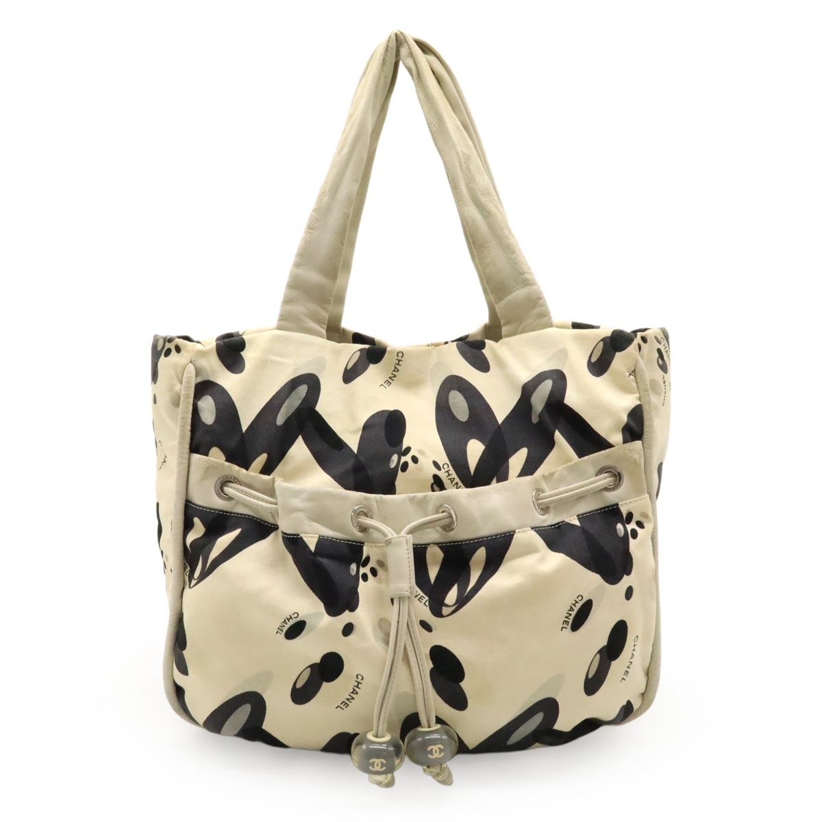 トートバッグ ショルダーバッグ セミショルダー 肩掛け 総柄 キャンバス レザー アイボリー ブラック グレー シルバー金 28,656円