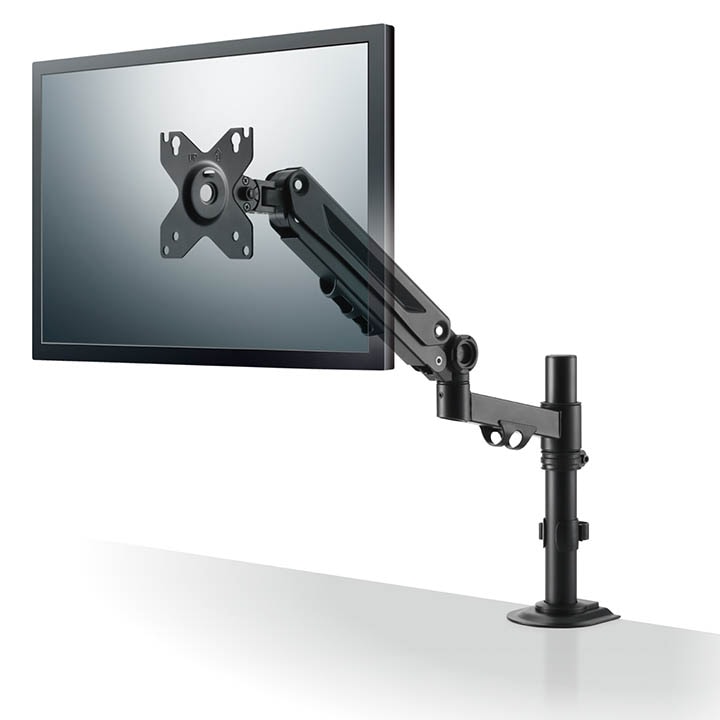 エレコム モニターアーム メカニカルスプリング式 ディスプレイアーム シングルアーム ロング スプリング式 支柱 ブラック DPA-SSP01BK
