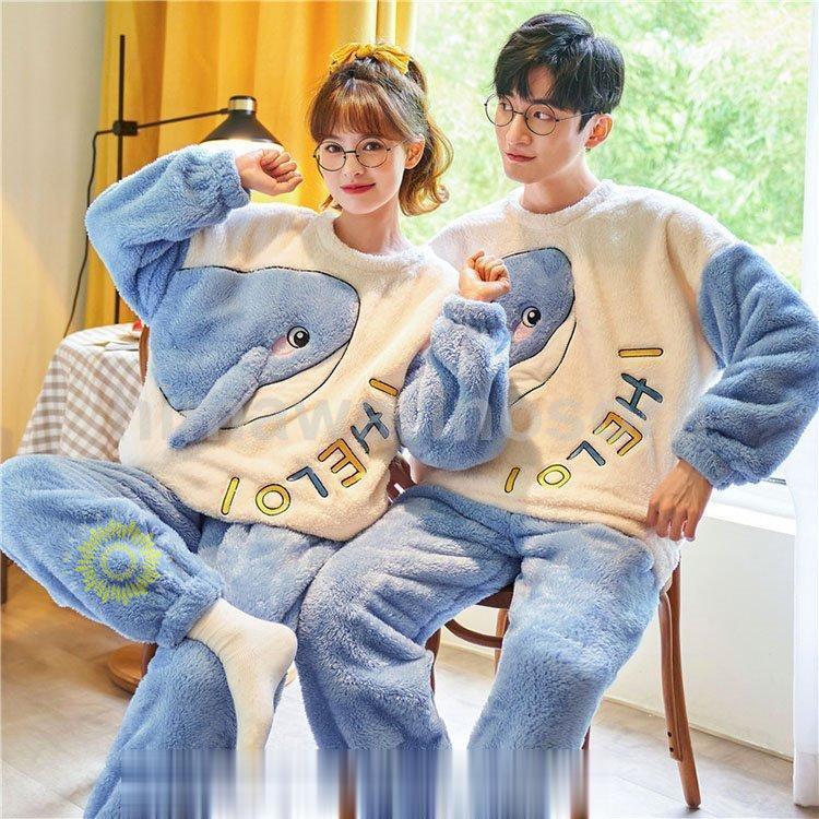 ウェア 部屋着 寝巻き パジャマ レディース メンズ 可愛い 高校生 もこもこ 安い 裏起毛 防寒 お揃い ふわふわ 暖かい 韓国風 上 4,764円