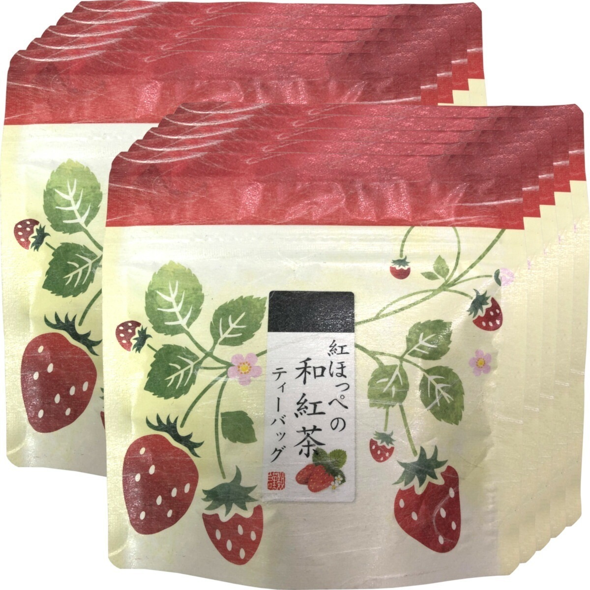 国産 静岡県産 紅ほっぺ（いちご）の和紅茶 10g(2g5)10袋セット ティーパック ティーバッグ いちご紅茶 ストロベリーティー 健康茶 妊婦 ダイエット セット ギフト プレゼント お中元 御中