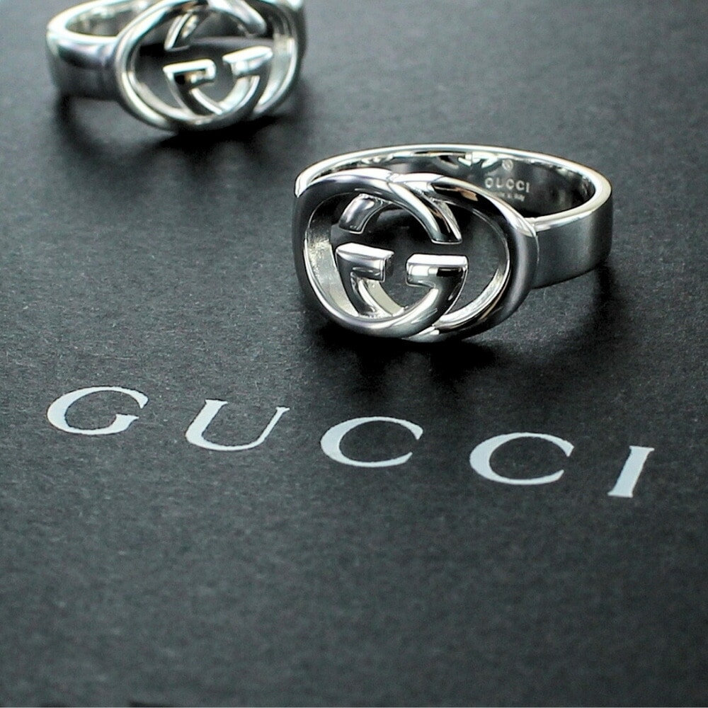 グッチ リング 指輪 メンズ レディース ユニセックス シルバー925 選べるサイズ シンプル ロゴ おしゃれ ブランドアクセサリー 誕生日 結婚式 結婚記念日 プレゼント 夫 妻 彼氏