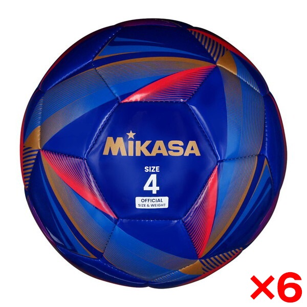 6個セット FT429D-NB レジャー用サッカーボール 4号 ネイビー