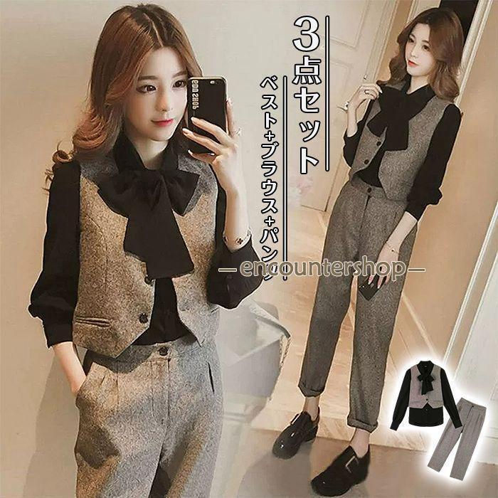 3点セット パンツ スーツ レディース おしゃれ 入学式 入園式 ママスーツ パンツ 卒園式 卒業式 結婚式 フォーマル 5,617円
