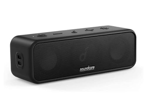 Anker Soundcore 3 Bluetooth スピーカー/ IPX7 防水/チタニウムドライバー/デュアルパッシブラジエーター/BassUpテクノロジー/アプリ対応/イコライザー設定/USB