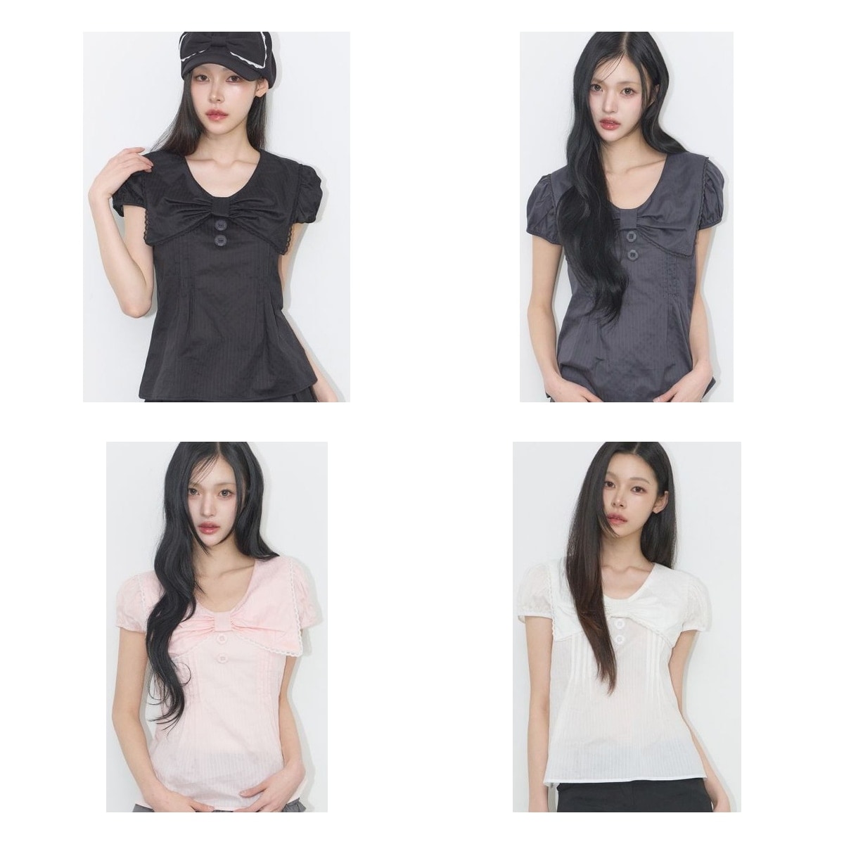 【ILLIGO】 SAILOR BOW COLLARED BLOUSE 4色 正規品