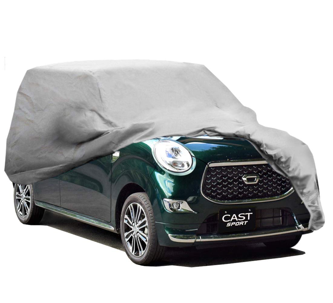 Softclub 軽自動車ボディーカバー 4層構造 裏起毛タイプ 自動車カバー 車体カバー 黄砂 対策 防水防塵防輻射紫外線 車カバー 軽自動車 対応 汎用 サイズ (365*165*168cm)