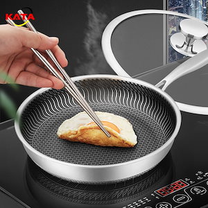 ステンレスフライパンは鍋にくっつかない家庭用フライパンステーキフライパン烙餅鍋電磁ストーブガスコンロ共通