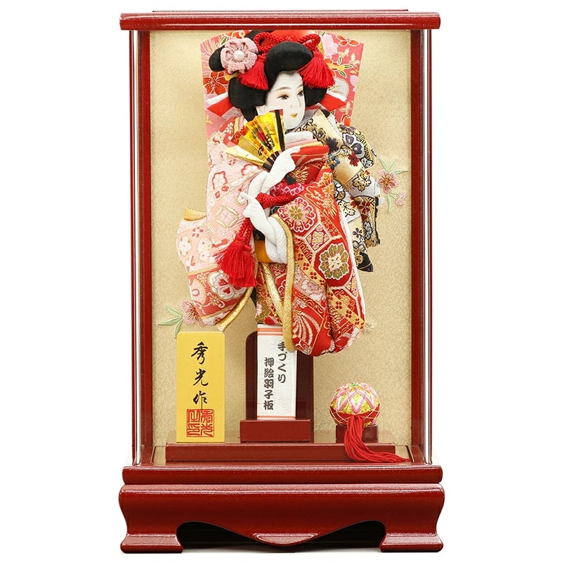 羽子板 初正月 初節句 厄除け アクリル ケース かわいい 立体 押絵 振袖 道成寺 鞠 送料無料 コンパクト ミニ 新作 秀光 限定品 目玉商品 お買得 人気 ランキング A1803