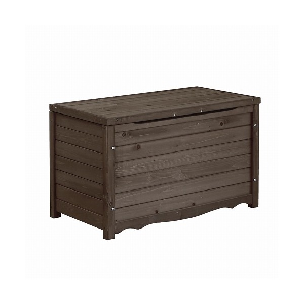 住まいスタイル 天然木製ボックスベンチ 幅86 ダークブラウン BB-T86DBR メーカー直送