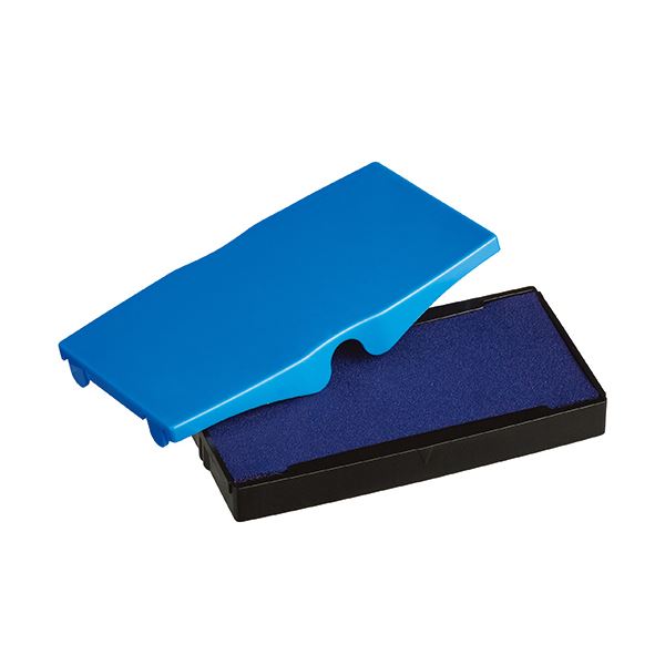 (まとめ) シャイニー スタンプ内蔵型角型印S-854専用パッド 青 S-854-7BL 1個 (×50セット)