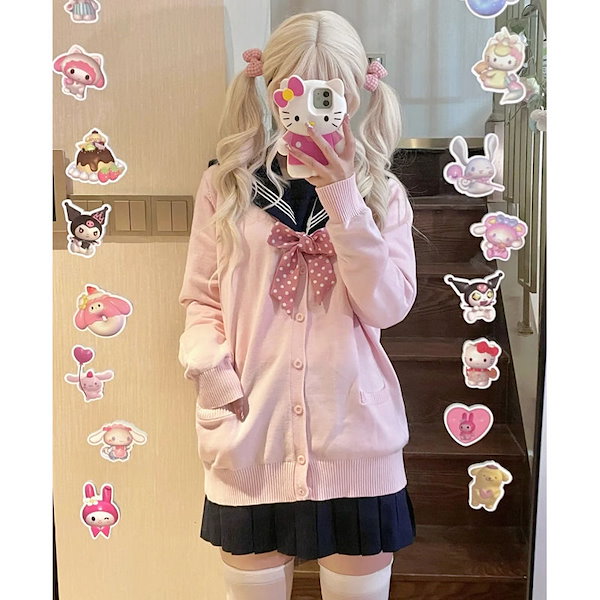 セーラー服 販売 カーディガン ピンク