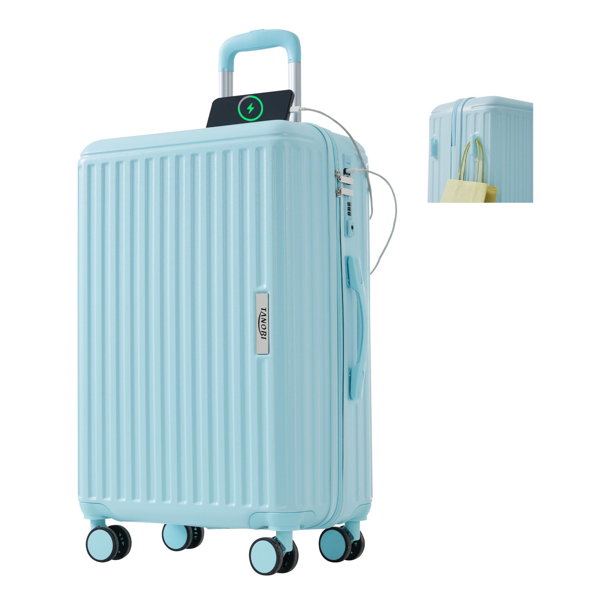 【2枚購入で100円OFF】スーツケース キャリーバッグ キャリーケース lサイズ 大型 suitcase 7泊以上 USB充電ポート フック機能付き 超軽量 TSAロック搭載 360度回転 おしゃれ 6,460円