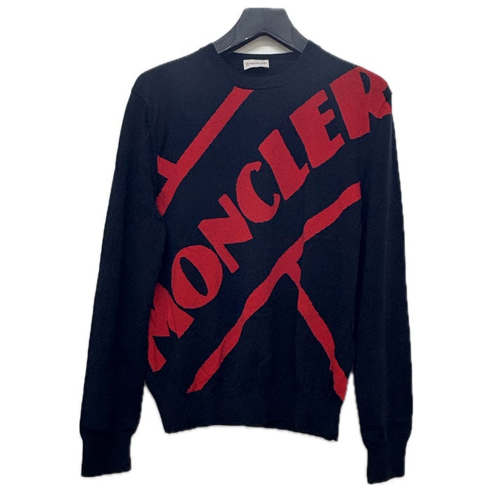 MONCLER モンクレール GIROCOLLO セーター ネイビー レッド F10919C70300 L メンズ 中古