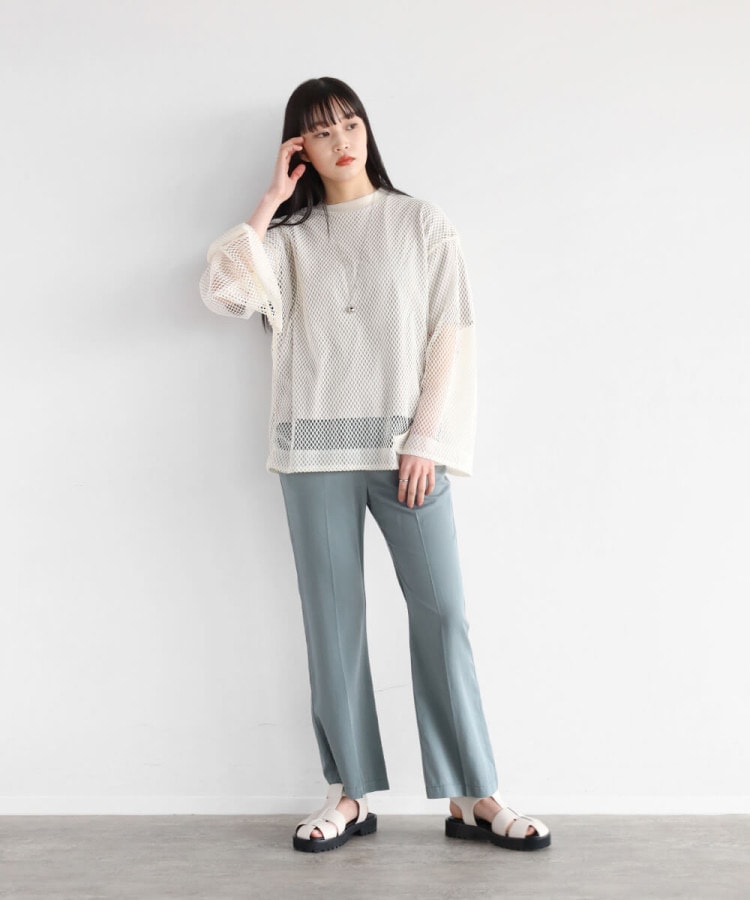 メッシュレイヤードトップス