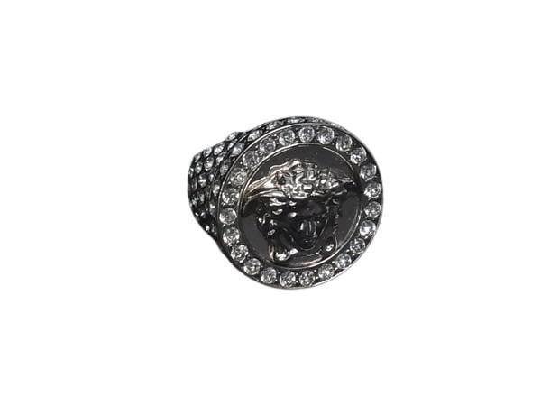 リング 指輪 メデューサ メタル - ラインストーン シルバー ファッションリング アクセサリー 小物 ジュエリー ブランド プレゼント 高級 誕生日プレゼント レディース【本物保証】