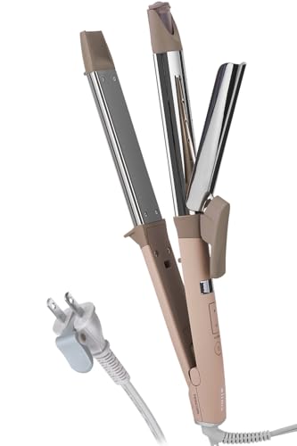 テスコム ヘアアイロン 32mm ストレート/カール プロテクトイオン 80-200℃ 温度調整/ロック/メモリー 海外対応 自動OFF 開閉ロック ラク抜きプラグ elims est サニーベージュ 7,431円