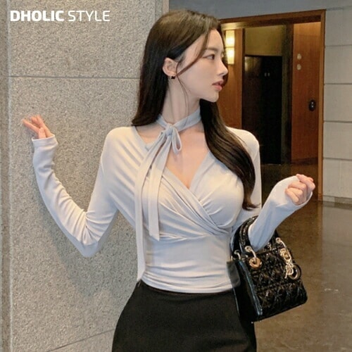 [メガ割りSALE]クロスシャーリング長袖Tシャツ・p641255