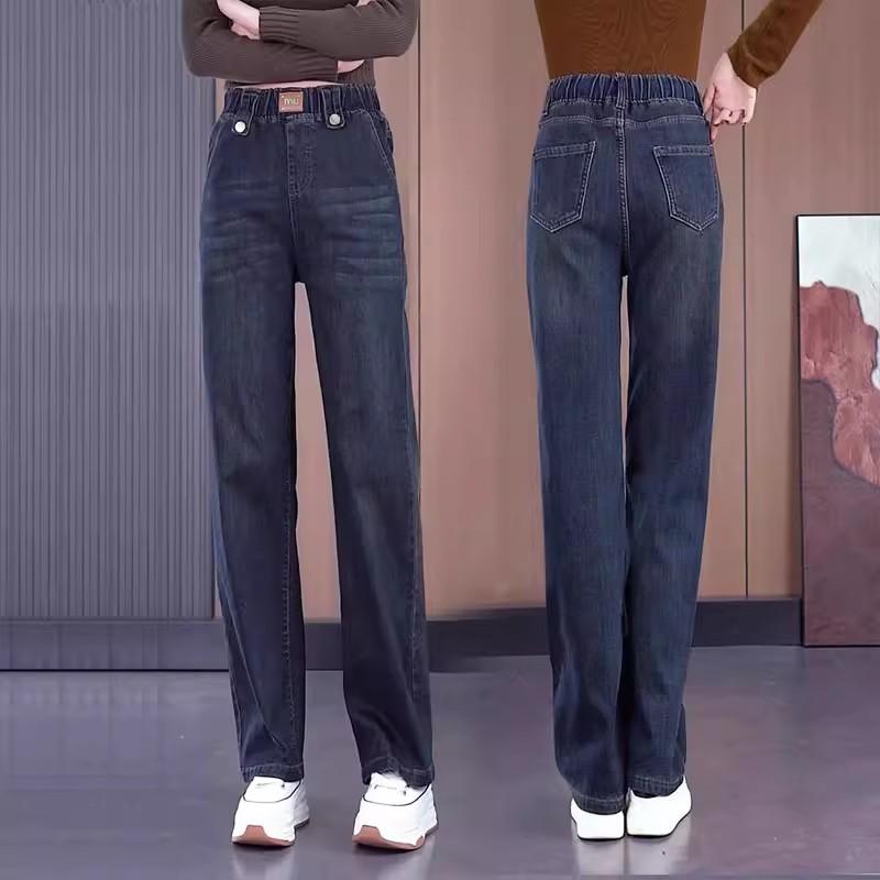 レディース ファッション カジュアル おしゃれ ストレート ジーンズ スリム 春夏 ハイウエスト ストレッチ バンド 大きいサイズ ストレッチ パンツ 5,340円