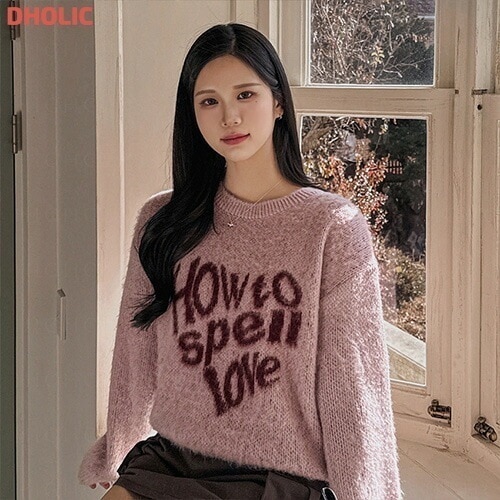 [メガ割りSALE]LOVEレタリングニット