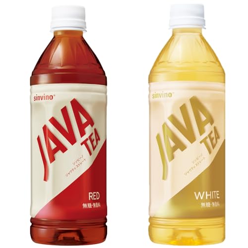 【Amazon.co.jp限定】 JAVA TEA(ジャワティ) 大塚食品シンビーノストレート レッド&ホワイト 各12本 【セット買い】 無糖 茶 500ml×計24本