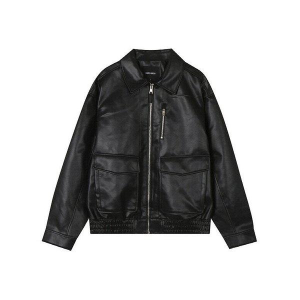 【Unisex】ビーガンレザーブルゾンジャケット(B255LI050P) (P003793846)