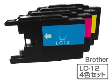 LC12-4PK 4色パック10セット Brother(ブラザー) 互換インクカートリッジ プリンターインク ICチップ残量検知対応