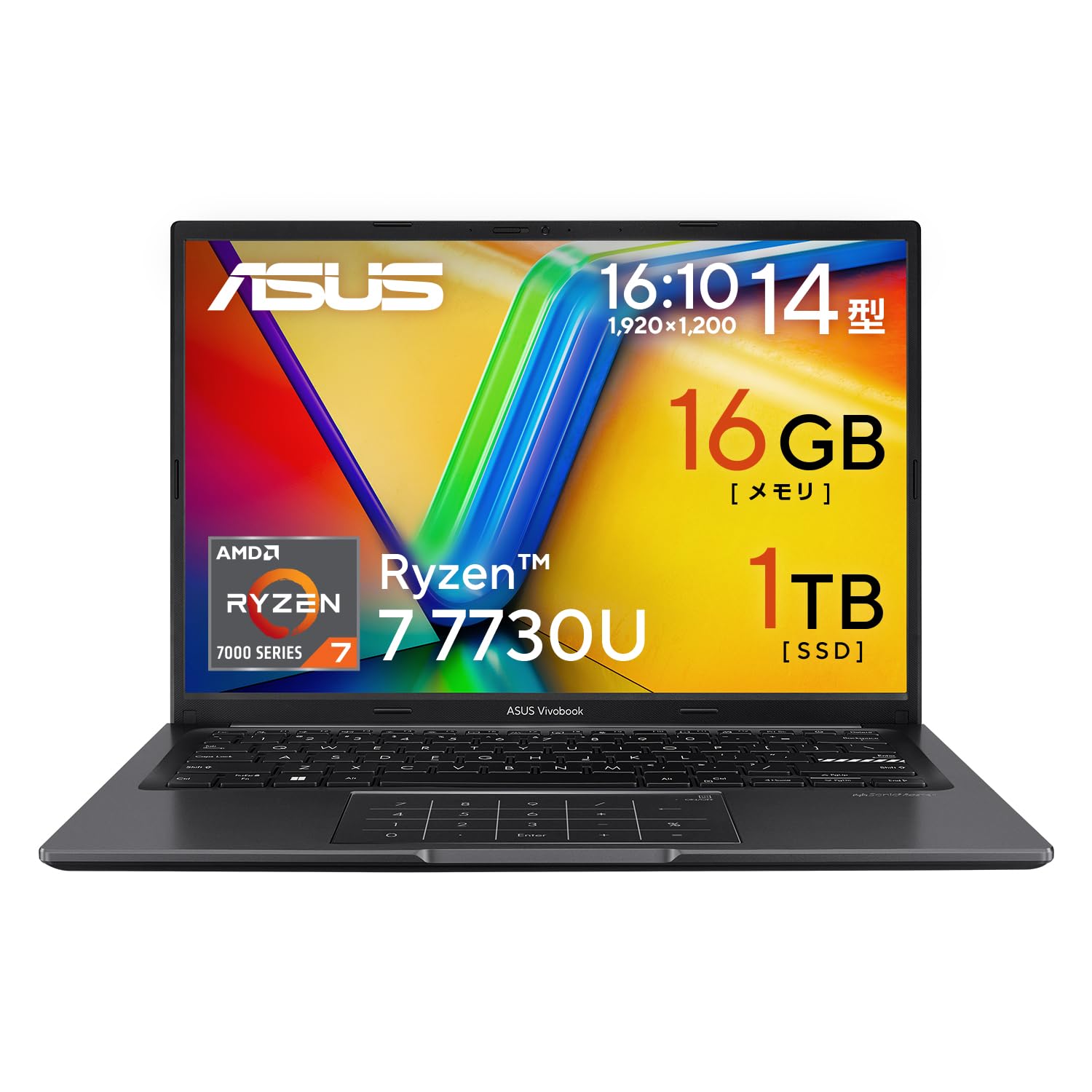 「」 ASUS ノートパソコン Vivobook 14 M1405YA 14インチ AMD Ryzen 7 7730U メモリ16GB SSD 1TB Windows 11 バッテリー駆動 13.5時