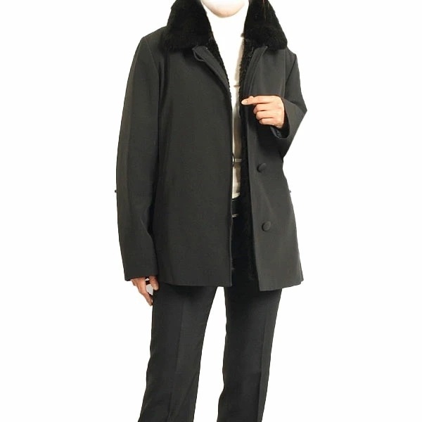 ミンク編込みベストライナー付きジャケット