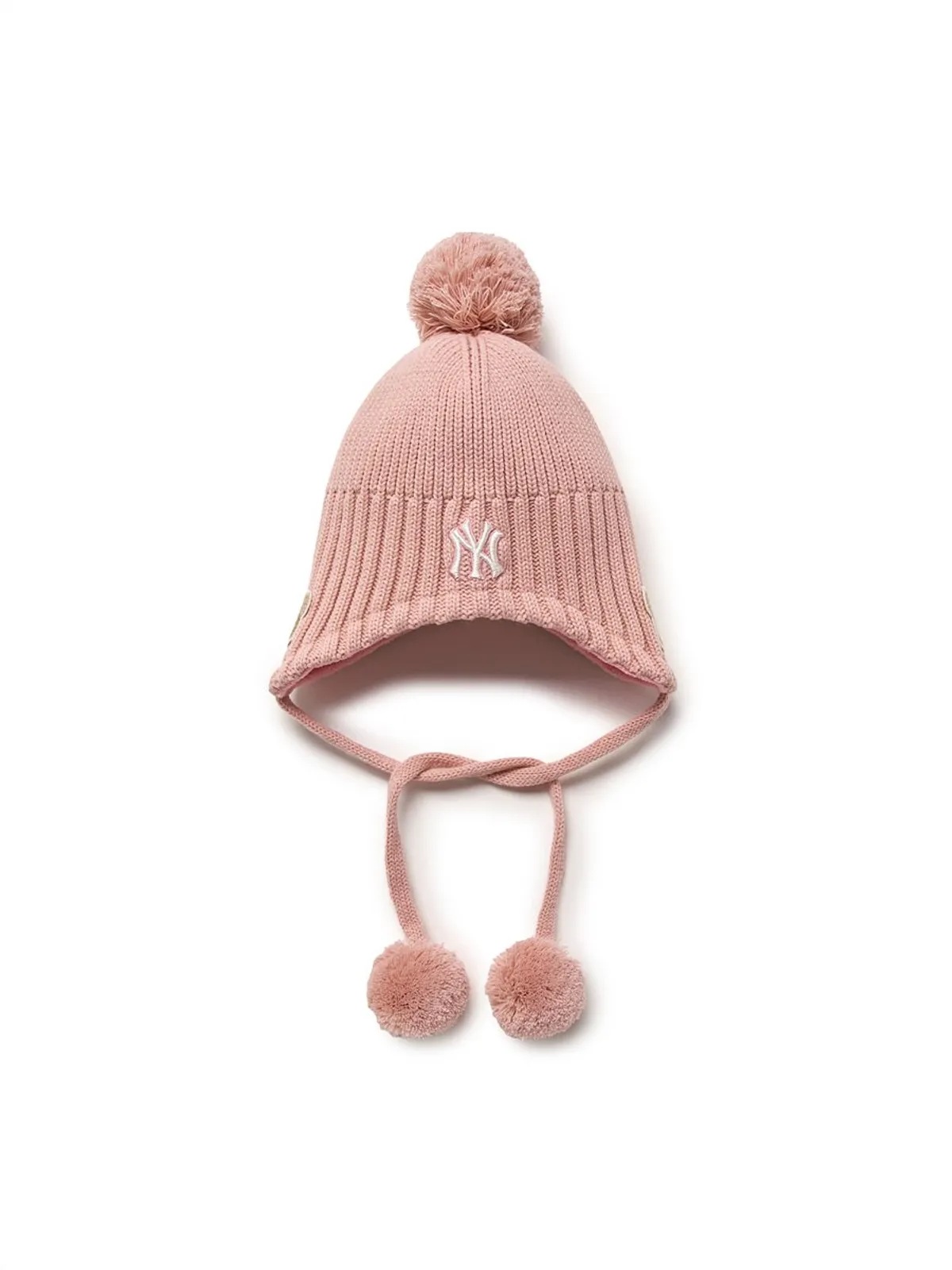 キッズ メガベア ポンポン 耳付き ビニ NY(Pink)