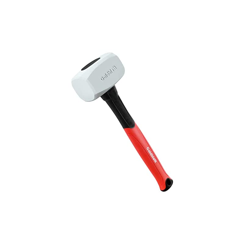 Goldblatt ゴムハンマー 衝撃吸収 グラスファイバー柄 全長340mm 454g(16オンス) 1P アルミ窓 ドア取り付け 家具組み立て 木工作業