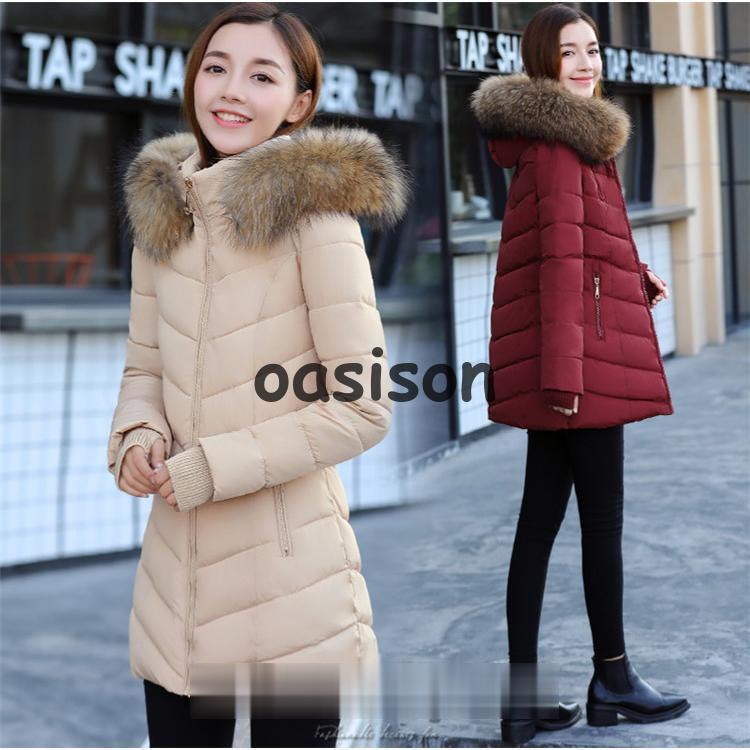 レディース 中綿ジャケット 中綿コート ジャケット アウター 中綿ロングコート 防寒 コート　暖かい フェイクファー付き フード付 おしゃれ
