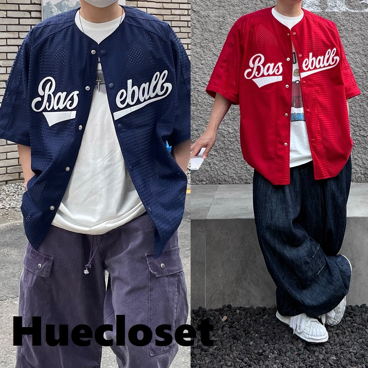 値下げ】 [Huecloset]ヒュークロージェットベースボールメッシュシャツジャケット（3色） その他 Color:NAVY -  flaviogimenis.com.br