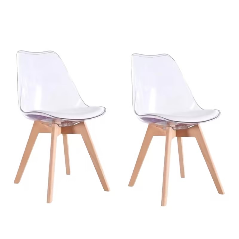 チェア 2脚セット 背もたれあり 肘なし コンパクト モダン 北欧風