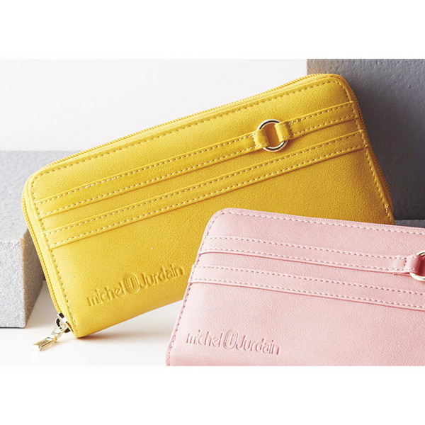 ミッシェル ジョルダン ラウンド長財布 イエロー MJS-9005Y