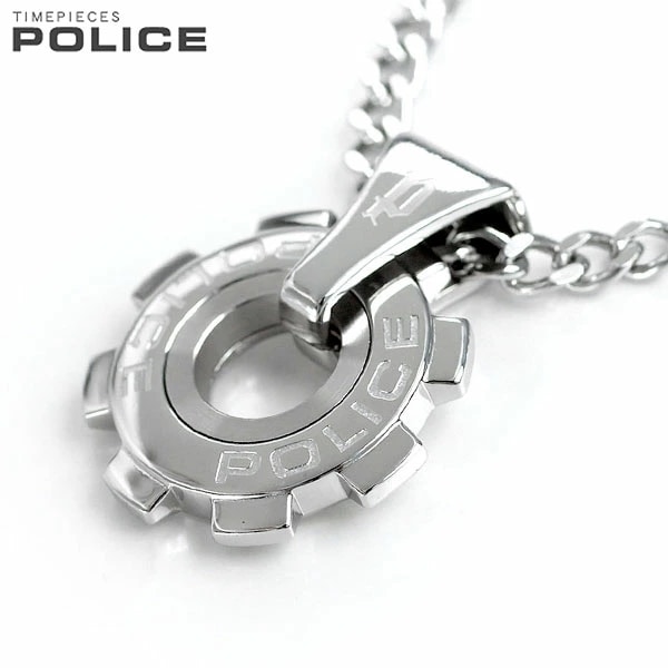 ポリス ネックレス POLICE チェーン ギア ペンダント シルバー ステンレス 24232PSS