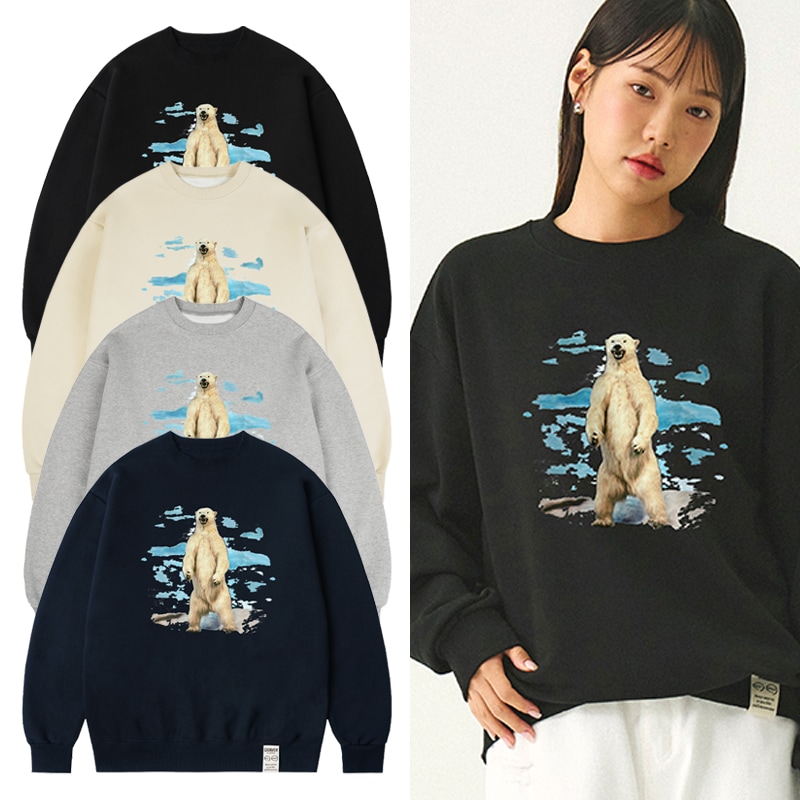 [UNISEX]Wild Polar Bear Man to Man_4color
