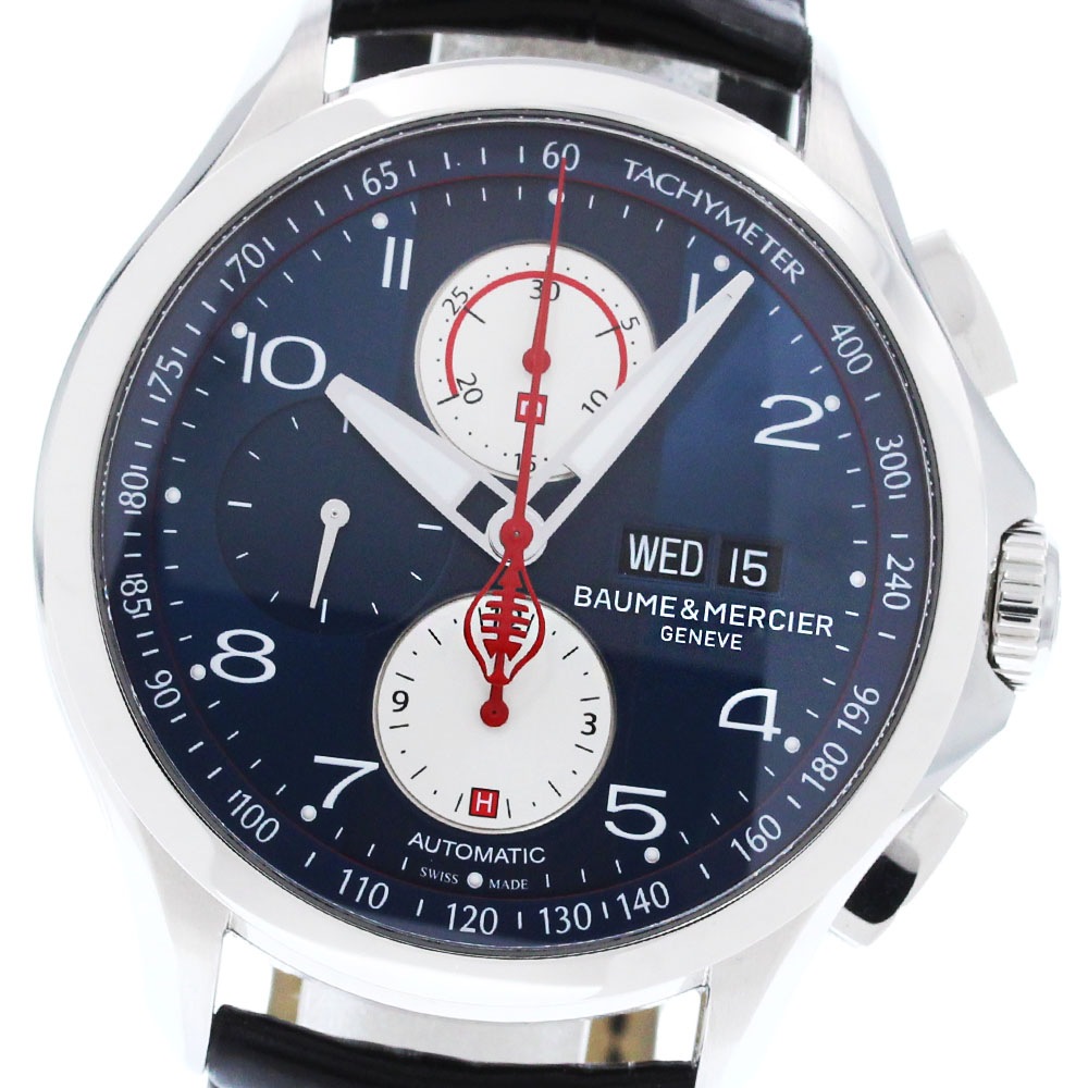 ボーム＆メルシェ Baume & Mercier 65822 クリフトン クラブ シェルビー・コブラ クロノグラフ 自動巻き メンズ 良品 _863554【中古】