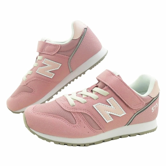 ニューバランス キッズ 女の子 スニーカー ジュニア ローカット ベルクロ キッズシューズ カジュアルシューズ マジックテープ YV373 TJ2 ピンク NB 子供靴 送料無料