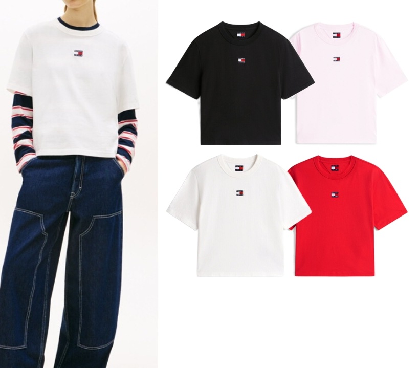 Badge Boxy T-shirt (T32G1TTO26TWT1)