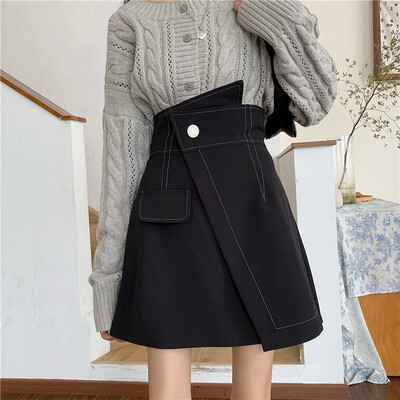 スカート ボトムス ミニスカート フレアスカート ミニ ミニ丈 ショート ショート丈 Aライン アシンメトリー 切り替えデザイン かわいい 大人可愛い おしゃれ お洒落 かっこいい 無地 春 夏 秋