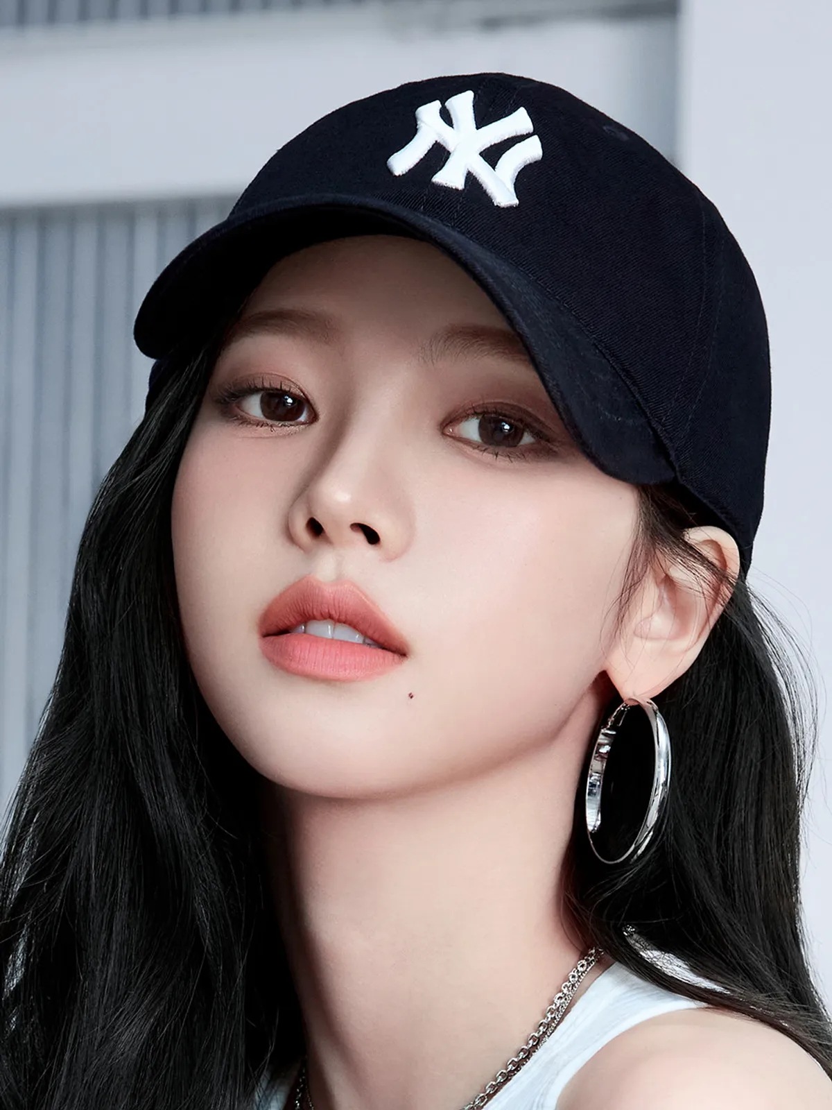 [カリナ 着用] エース アンストラクチャー ボールキャップ NY (BLACK)