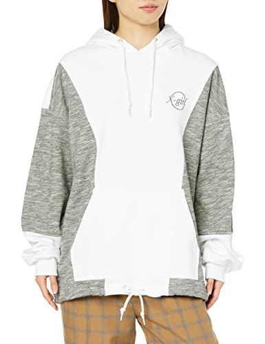 [エックスガール] カジュアルトップス COLORBLOCK SWEAT HOODIE レディース WHITE M