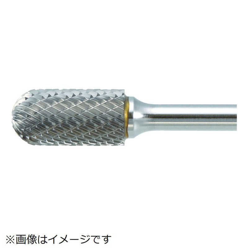 トラスコ中山　超硬バー 先丸円筒型 Φ12.7X刃長25X軸6 ロング シングル　TB2C127SL150