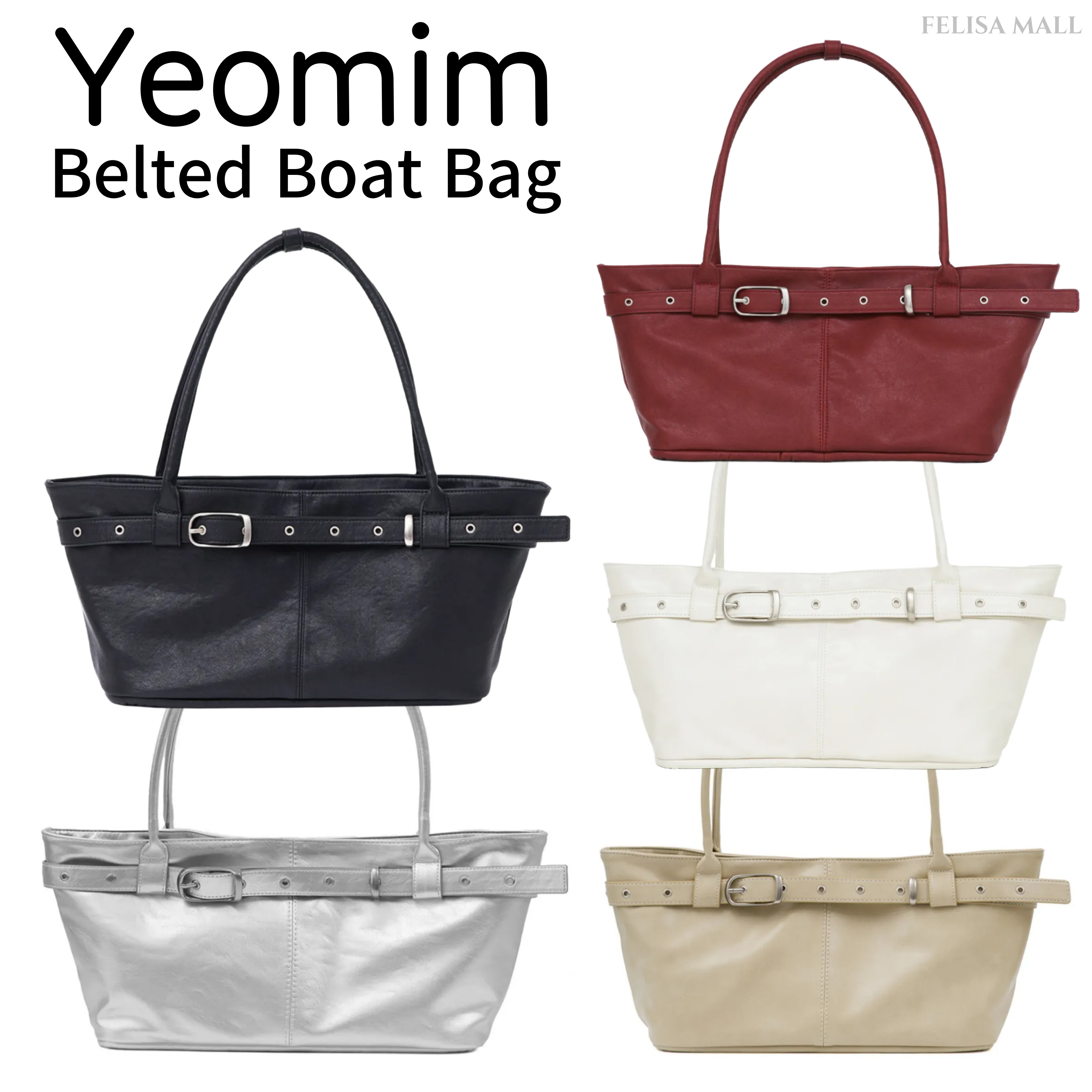 [Yeomim] Belted Boat Bag ショルダーバッグ 人気 韓国ブランドショルダーバッグ